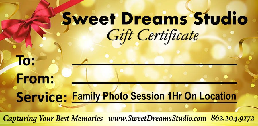 Sweet Dreams Studio Gift Certificate Photography